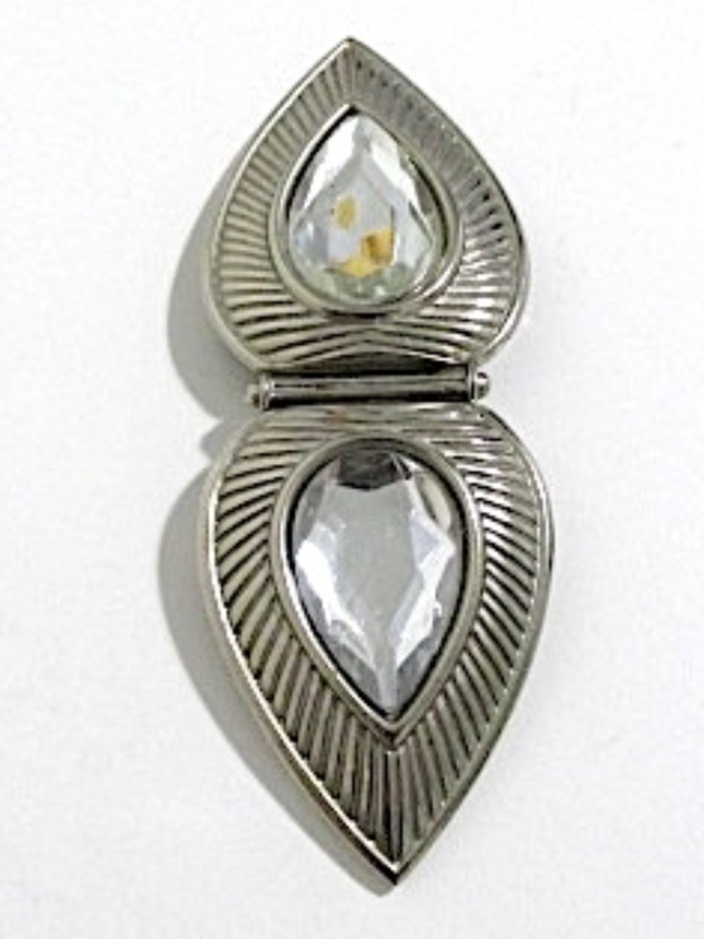 VTG Silver Rhinestone Belt Buckle